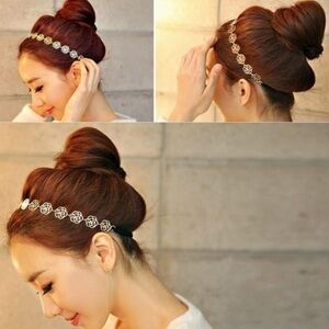 Restocked* Lovely Golden flowers Elastic headband